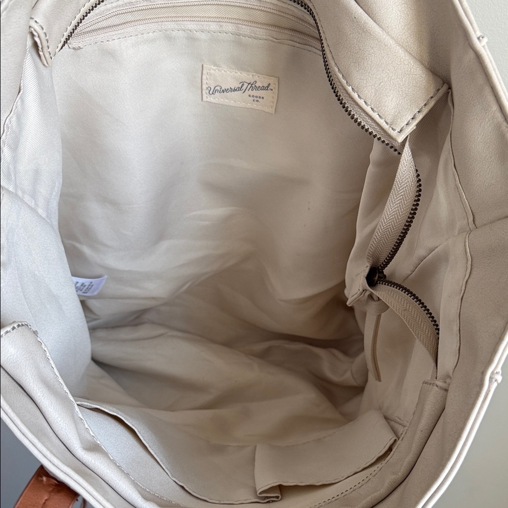 Universal Thread Cream and Brown Tote Bag - Picture 3 of 8